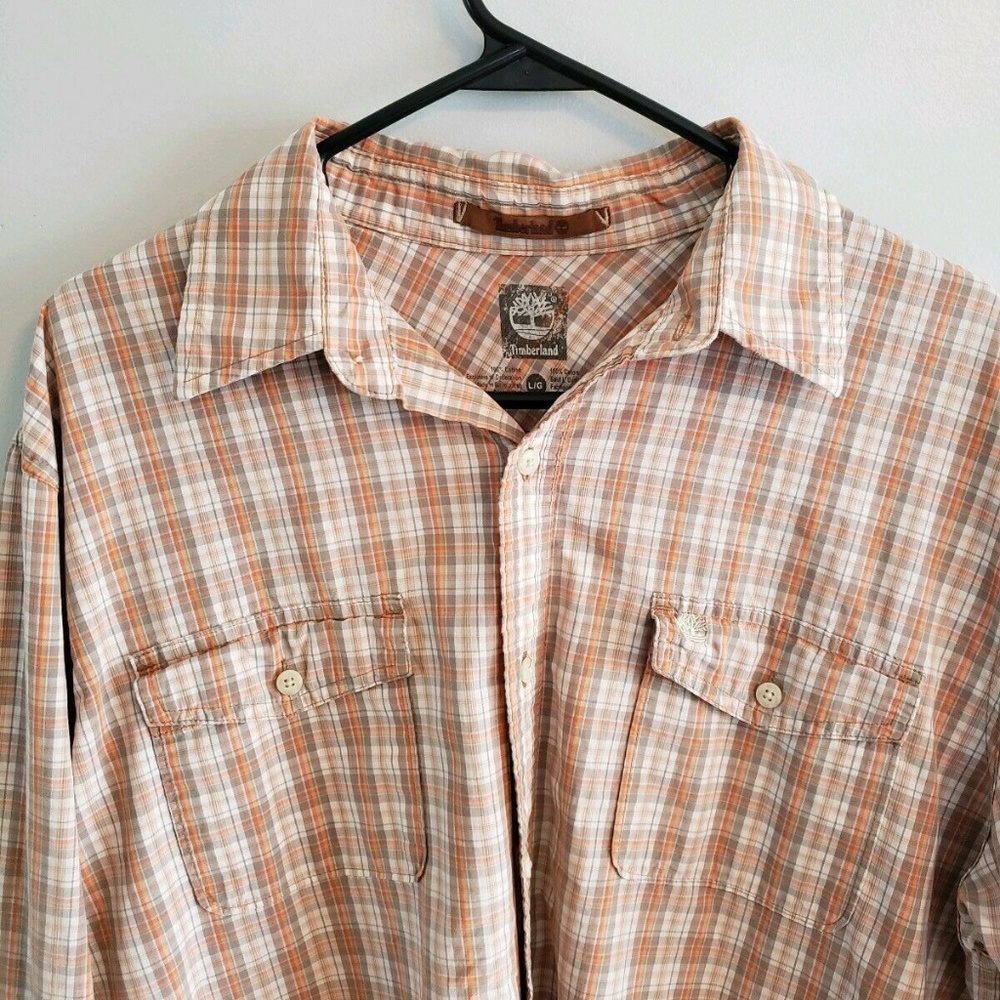 Timberland Men's L Button Down Shirt Long Sleeve